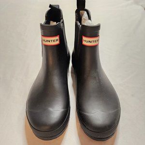 Hunter | Black Rubber Chelsea Rain Ankle Boots Like New